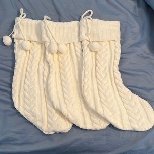 Ivory cable knit stockings